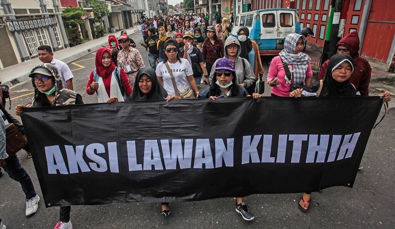 Sejumlah warganet melakukan aksi Jogja Damai 9119 di Halaman Kantor Gubernur DI Yogyakarta. (Foto: ANTARA/Andreas Fitri Atmoko)