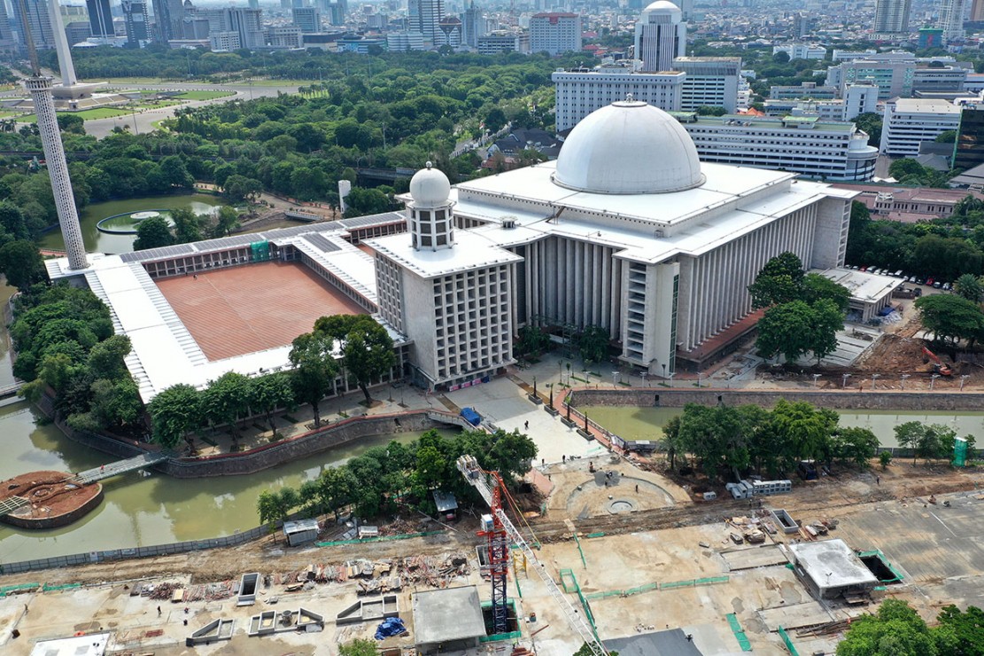 Renovasi Masjid Masjid Istiqlal telah mencapai 70 persen/Antara Foto/Aditya Pradana Putra