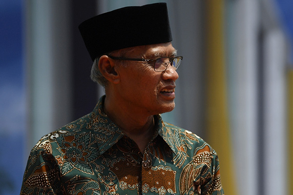Ketua Umum PP Muhammadiyah KH Haedar Nashir/ANTARA FOTO/Wahyu Putro A