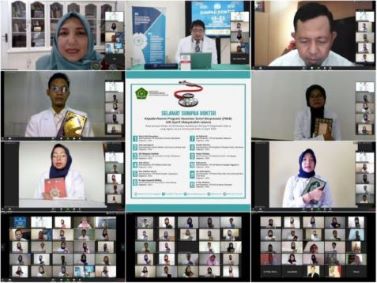 Foto Tangkapan layar saat Sumpah dokter daring di UIN Syarif Hidayatullah