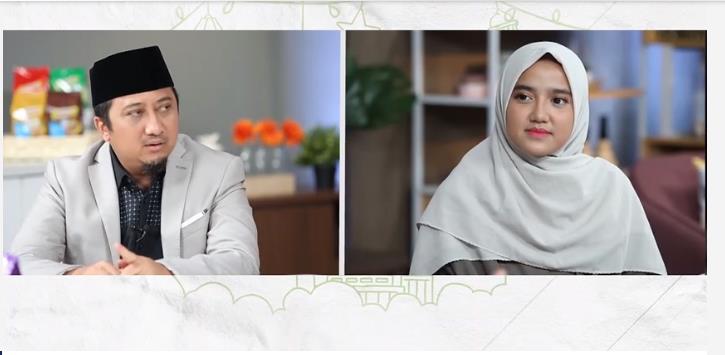 Ustaz Yusuf Mansur dan putrinya Wirda Mansur dalam program Asmaul Husna di Metro TV.