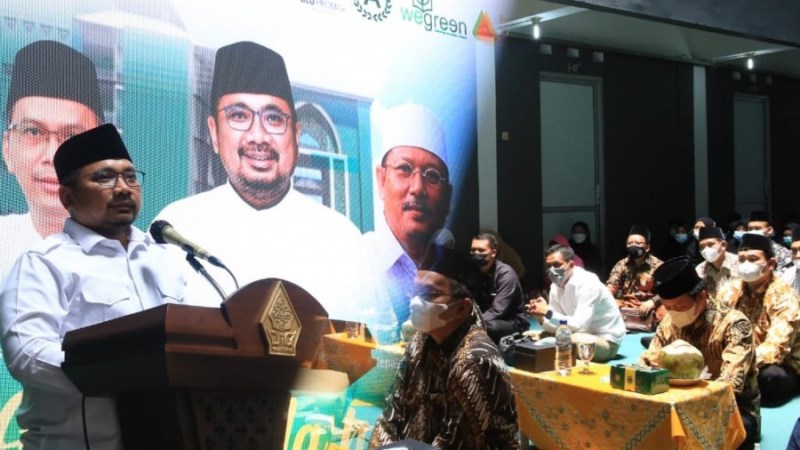 Menag Yaqut Cholil Qoumas di hari santri nasional 2021 (Foto: Dok. Kemenag)