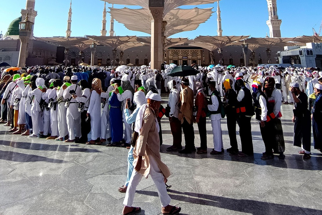 Jemaah Antre Masuk Raudhah (Foto: MI/Susanto) 