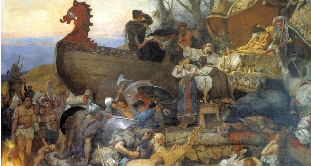 Lukisan tahun 1884 seniman Polandia Henryk Siemiradzki 'Funeral of a Rus Nobleman' (WikiMedia)