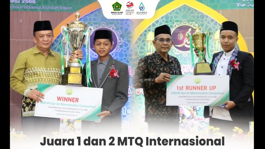 Dua Hafidz Indonesia Raih Juara MTQ Internasional di Thailand. Foto Kemenag