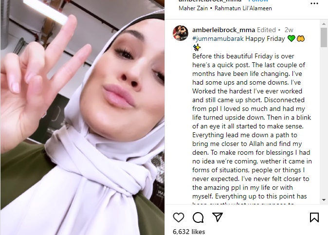 Amber Leibrock. Foto: Instagram