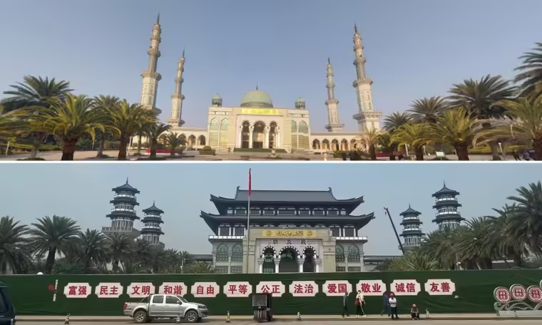 Kubah Masjid Terakhir di Tiongkok Dibongkar