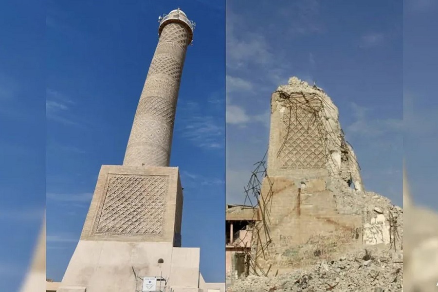 Menara Al-Hadba yang Ikonik di Mosul Dipulihkan