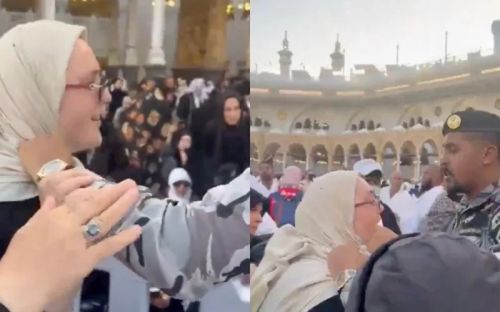 Seorang Wanita Ditangkap di Masjid al-Haram Setelah Berusaha Memotong Kiswah. Foto: TII