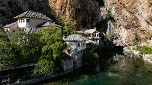Pemandangan umum Blagaj Tekke dekat Mostar, Bosnia-Herzegovina, 15 Mei 2026. (Foto AA)